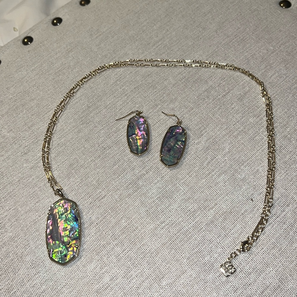 Kendra Scott Gold Abalone Set
